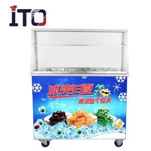 Machine commerciale de yaourt frit de machine de crème glacée de rouleau appropriée au magasin de dessert de café de barre - Product Image 4