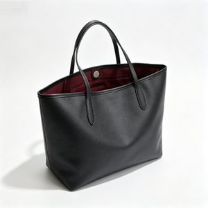 Bolso de mano de cuero PU para mujer, ligero, impermeable, cuadrado, con cremallera, para uso diario, de moda, bolso de mano de cuero genuino abierto - Product Image 4