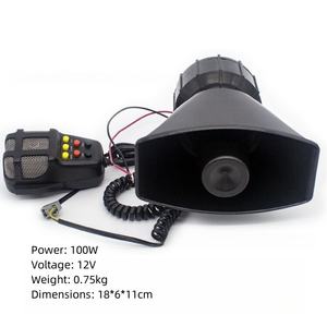 Accesorios Para Motos Car and Motorcycle 7-Tone Siren Horn,Alarm Horn, 12V with <b>Megaphone</b> Function - Product Image 3