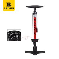 Pompe à vélo portable haute pression étanche BAIMEI, mini gonfleur d'air en acier léger, valve Schrader Presta, pour VTT et vélo de route