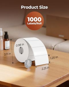 White <b>Thermal</b> Sticker <b>Labels</b> 2.25x1.25 Inch 1000 Per Roll Multipurpose Address Barcode Stickers Fit Direct <b>Thermal</b> <b>Printers</b> - Product Image 2