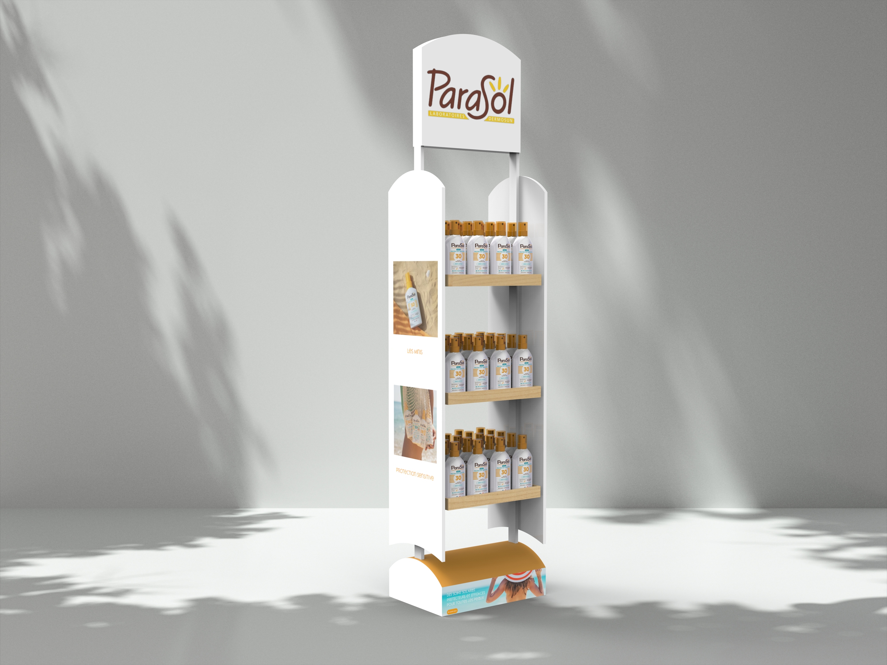 Apache Custom Metal Double-Side Skincare Display Stand for Beauty Store, Supermarket Shelves for Sunscreen,creams — view 5