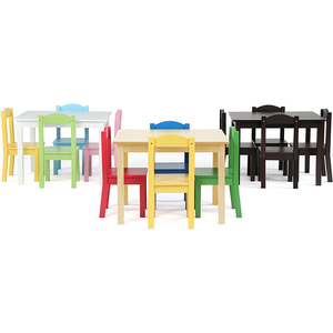 Bàn Bằng Gỗ Và <span class=keywords><strong>4</strong></span> Ghế Đặt Mạnh Mẽ <span class=keywords><strong>Toddler</strong></span> Bảng Và Ghế Đặt Cho Trẻ Mới Biết Đi Trẻ Em Nghệ Thuật Thủ Công Và Thời Gian Ăn Nhẹ - Product Image 4