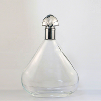 Nouvelle conception d'emballage en verre pour bouteille de vin en verre de 700 ml, bouteille de vin en verre de 100 ml, bouteille en verre de 300 ml pour jus avec impression à l'écran