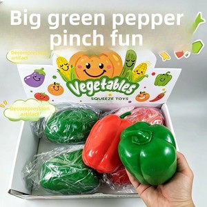 Juguete Antiestrés de Goma con Forma de Pimiento Relleno de Líquido, Jumbo, Realista, para Bromas, Regalo para Niños de 14 Años - Product Image 1