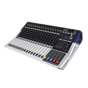 Mezclador de <span class=keywords><strong>Audio</strong></span> Profesional de Metal de 350 W y 16 Canales con Amplificador de Potencia, 99 Efectos DSP, Interfaz USB para Escenario y Reproductor de Música - Product Image 1