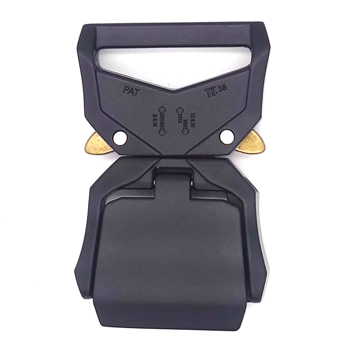 Регулируемая тактическая пряжка для ремня, 38 мм, улучшенная версия, пряжка с большой грузоподъемностью и крышкой, подходит для ремня 1,5 дюйма