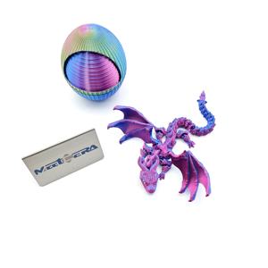 มังกรพิมพ์ 3 มิติพร้อมปีกและไข่เข้าชุด ของขวัญสุดพิเศษสำหรับคนรักแฟนตาซี ของเล่น PLA แบบกำหนดเองได้ - Product Image 1