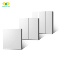 Nuovo Design 2025 Interruttore a Muro Intelligente B2 Zigbee con Pulsante Fisico, Solo Fase (Senza Neutro), Compatibile con App Tuya Smart Life, Relè Integrato, Vetro, 250V