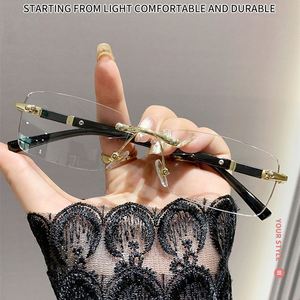 Gafas Fotocromáticas con Logotipo Personalizado, Retro 2025, Anti-UV, para Miopía, Montura Cuadrada sin Aro, para Hombre y Mujer - Product Image 5