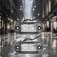 Feux de position latéraux ovales LED rouges durables TCYATO 12V 24V étanches pour voiture, remorque, camion
