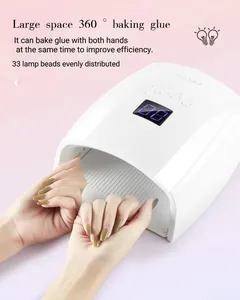66W Quick Dry Professional Salon Table Home Gel Dryer Art 7800 MAh Rechargeable Cordless Led Light Nail UV Lamp