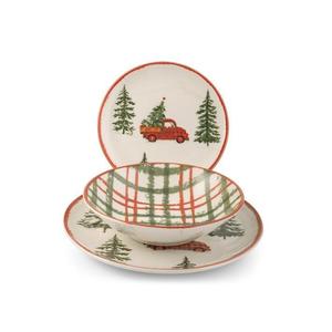 Set di Stoviglie Coupe Adventure da 12 Pezzi con Design Albero di Natale e Camion - Product Image 1