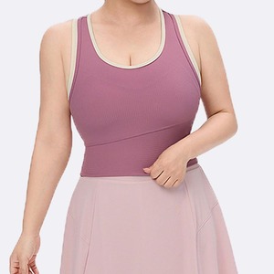 <span class=keywords><strong>Soutien</strong></span>-<span class=keywords><strong>gorge</strong></span> de <span class=keywords><strong>sport</strong></span> YIYI à blocs de <span class=keywords><strong>couleur</strong></span>, dos nageur, couvrance totale, maintien élevé, sous-vêtement de fitness, col en U, antichoc, pour le yoga et la course à pied pour femme - Product Image 4