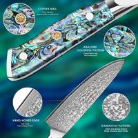 Ensemble de couteaux de luxe personnalisés avec logo, en nacre, extrêmement tranchants, en acier Damas VG10 à 67 couches, couteau de chef pour la cuisine et la découpe, idéal pour un cadeau