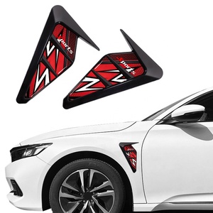Autocollant décoratif triangulaire personnalisé en TPU pour aile de <span class=keywords><strong>voiture</strong></span>, étanche, pour aérateur latéral, accessoires extérieurs automobiles - Product Image 1