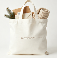 Sac de transport en toile personnalisé avec motifs de Noël pour emballage textile et articles de centre commercial, vente en gros