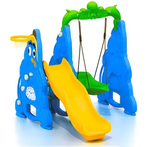 Parco giochi all'aperto kiddie rides altre strutture del parco divertimenti scivolo e altalena in plastica per bambini