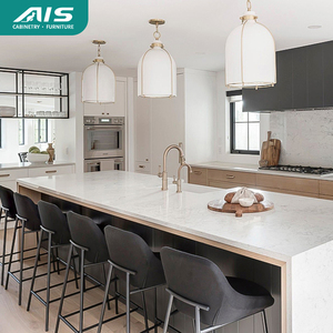 AIS 2025 Chine Maison Blanc Haute Brillance Laque Armoire de Cuisine Standard Australien Meubles de Cuisine de Luxe avec Placard de l'Île - Product Image 1