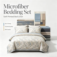 Ensemble de literie luxueux et confortable, couette en microfibre de haute qualité brodée, prix compétitif en gros, vente en gros