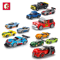 Sembo Block 607001-607076 Kit de Briques de Voiture à Remontage Miniature Éducatif pour Enfants, Jouets de Construction pour Enfants