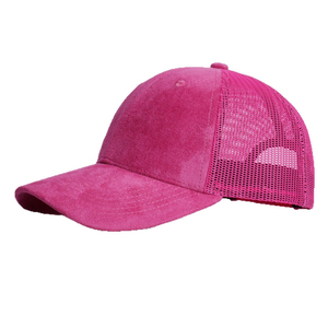 Casquette de baseball structurée pour homme, style <span class=keywords><strong>trucker</strong></span>, en daim vegan, couleur olive, 5 panneaux, vierge, avec logo brodé personnalisé, vente en gros - Product Image 6