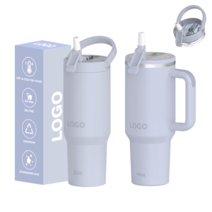 Custom 40oz 32 oz 24oz Adventure <strong>Tumbler</strong> with Handle Vacuum Insulated Cup Double Wall Stainless Steel Travel Camping Coffee Mug - Product Image 1