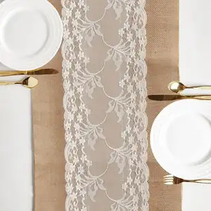 Huiran Home Decor Vintage Lace Bordado Mesa De Recepção De Linho Corredor Da Mesa De Casamento Da Decoração Do Partido De Casamento