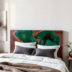 Cabecero de Cama Artístico Personalizado de Madera Maciza con Resina Epoxi Curada al Calor Hecho a Mano por SACK, Color Personalizado |   Dormitorio Moderno de Lujo - Product Image 3
