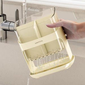 Wethink Cutlery Storage Rack Oval L Size With Tray Quick Dry Draining Rack For <b>Kitchen</b> Countertop - Product Image 4