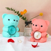 Boîte à bijoux créative nouveau produit Design Saint Valentin Confession filature ours câlin filature fleur éternelle rose