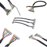 Cable Micro Coaxial LCD LVDS de 0.5mm de paso, 30 pines, 40 pines, conector 20454 con aislamiento de PVC/PTFE para pantalla de portátil, longitud personalizada