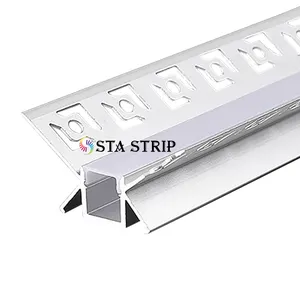 Lampu LED dinding aluminium bercahaya, lampu Strip Led profil aluminium proyek Hotel