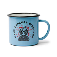 Mug de camping blanc 500 ml, mug en émail, logo personnalisé
