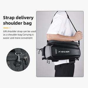 Sacoche de vélo multifonctionnelle à coque rigide avec <span class=keywords><strong>sangle</strong></span> réglable, grande capacité, pour porte-bagages <span class=keywords><strong>arrière</strong></span> VTT et vélo de route - Product Image 4