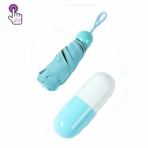 Vente en gros de parapluies publicitaires pliables portables de forme mini capsule - Product Image 2