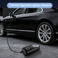 Multi-Purpose ABS Automatic Digital Air Pump for Car Tires Bicycles Balls Inflatables LCD Display 12V Emergency Light 150PSI