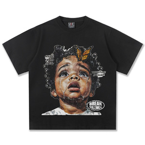 T-shirt di Alta Qualità del Designer, 100% Cotone 300gsm, Abbigliamento Streetwear, Maglietta Estiva con Stampa Grafica per Uomo BROADTRU - Product Image 4