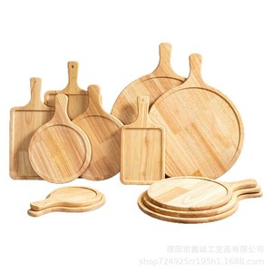 Rubberwood Unpainted Serving <b>Tray</b> With Handles Solid Color For Hotel Food Coffee <b>Tea</b> Household Use - Product Image 4