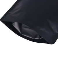 Pochettes debout en feuille d'aluminium noir mat sacs d'emballage alimentaire en plastique auto-scellants pour chat chien nourriture coloré thé papier d'aluminium