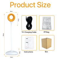 Lampe de table LED rechargeable sans fil à commande tactile, lumière ambrée, 1800 mAh, 3 niveaux de luminosité, design moderne, vente chaude