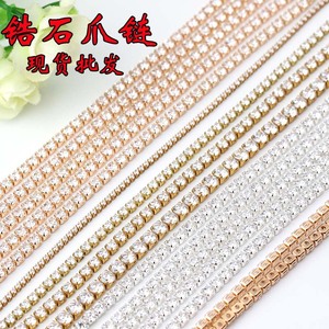 ห่วงโซ่ zircon กรงเล็บเพชรแบนหนาแน่น3หลุมเครื่องประดับ DIY ขายส่งต้นกำเนิด Yiwu - Product Image 1