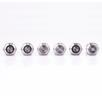 Simbol daya kustom Ss 19mm saklar Grendel tombol tekan on off tahan air sumbat logam