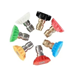7-Màu Thép Không Gỉ Hình Quạt 1/4 Nhanh Chóng Chèn Súng Nước Phun Đầu Điện Rửa Xe Máy Với Cơ Sở Khóa - Product Image 4