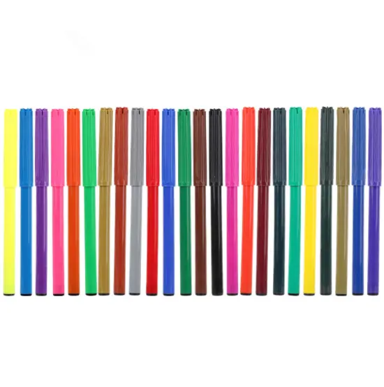 משלוח מדגם מוצק צבע סיבי בסדר הרגיש טיפ מים צבע מרקר עט