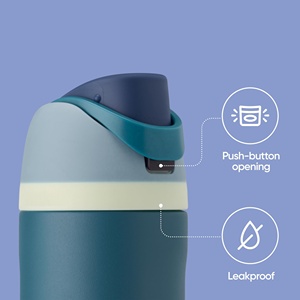 Bouteille <span class=keywords><strong>d</strong></span>'eau Owala en acier inoxydable et denim de 24 <span class=keywords><strong>oz</strong></span> avec paille, sans BPA, pour <span class=keywords><strong>le</strong></span> sport et les voyages, avec boucle de transport - Product Image 4