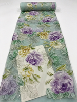Tissu de Robe de Mariée Brodé de Perles et de Paillettes, Vente Chaude en Gros Direct Usine, Doublure pour Garçons et Filles, 100% Polyester, Densité Moyenne
