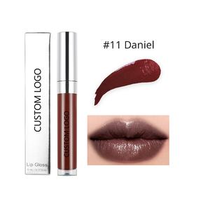 Поставщик частных этикеток, индивидуальные тюбики для нюдовых губ, сделайте свой собственный логотип, роскошный увлажняющий блеск для губ - Product Image 1