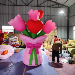 Pot de fleurs géant gonflable personnalisé en forme de tulipe avec <span class=keywords><strong>impression</strong></span> de logo pour la promotion des communes et la publicité commerciale - Product Image 4