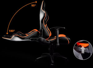 Chaise de bureau pivotante ergonomique à dossier haut <span class=keywords><strong>Cougar</strong></span> avec support lombaire moderne, réglable, pour jeux sur ordinateur, avec appui-tête, pour salon de jeu - Product Image 6